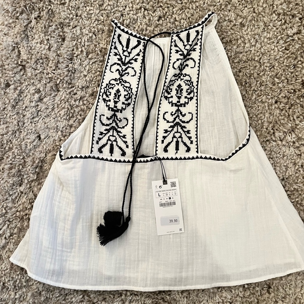 White summer tank